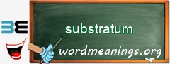 WordMeaning blackboard for substratum